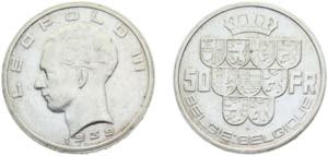 Belgium Kingdom 1939 50 Francs - Léopold ... 