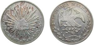 Mexico Federal Republic 1857Go PF 8 Reales ... 