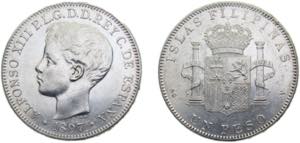 Philippines Spanish colony 1897 1 Peso - ... 