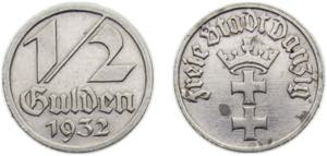 Poland  Free city of Danzig 1932 ½ Gulden ... 