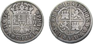Spain Kingdom 1740MJF 4 Reales - Felipe V ... 