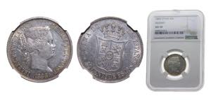Spain Kingdom 1866 40 Centimos de Escudo - ... 