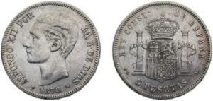 Spain Kingdom 1878 *18-78 DEM 5 Pesetas - ... 