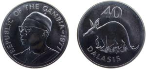 The Gambia Republic 1977 40 Dalasis ... 