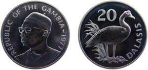 The Gambia Republic 1977 20 Dalasis (Golden ... 