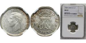 United Kingdom 1944 6 Pence - George VI (1st ... 