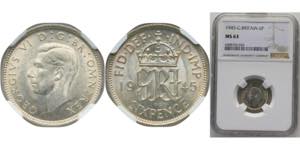 United Kingdom 1945 6 Pence - George VI (1st ... 