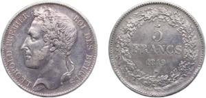Belgium Kingdom 1849 5 Francs - Léopold I ... 