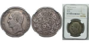 Belgium Kingdom 1866 5 Francs - Léopold I ... 