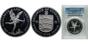 Guernsey British dependency 1972 25 Pence - ... 