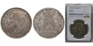 Belgium Kingdom 1875 5 Francs - Léopold II ... 