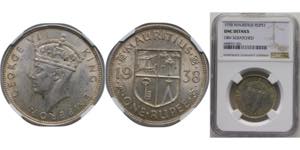 Mauritius British crown colony 1938 1 Rupee ... 