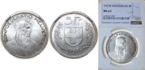 Switzerland Federal State 1923 B 5 Francs ... 