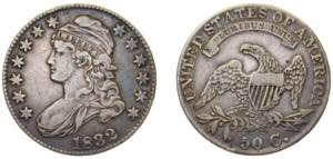 United States Federal republic 1832 50 Cents ... 