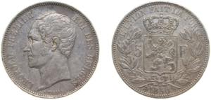 Belgium Kingdom 1850 5 Francs - Léopold I ... 