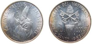 Vatican City City State 1983//IV R 1000 Lire ... 