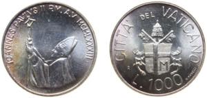 Vatican City City State 1983//V R 1000 Lire ... 