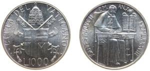 Vatican City City State 1988//X R 1000 Lire ... 