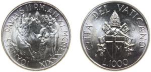 Vatican City City State 1989//XI R 1000 Lire ... 