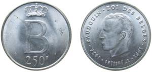 Belgium Kingdom 1976 250 Francs - Baudouin I ... 
