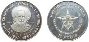 Cuba Second Republic 1988 10 Pesos (Camilo ... 