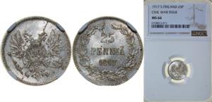 Finland Grand duchy 1917 S 25 Penniä - ... 