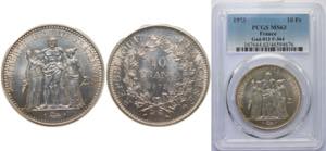 France Fifth Republic 1973 10 Francs Silver ... 