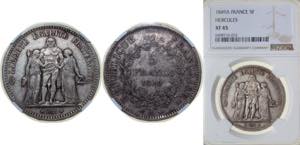 France Second Republic 1849 A 5 Francs ... 