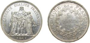 France Third Republic 1876 A 5 Francs ... 