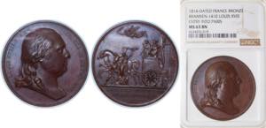 France Kingdom 1814 Medal - Louis XVIII ... 