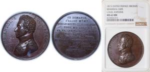 France Kingdom 1815 Medal - Louis Antoine ... 