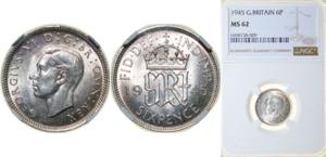 Great Britain United Kingdom 1945 6 Pence - ... 