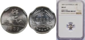 Guatemala Republic 1897 ¼ Real Silver ... 