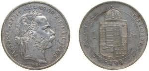 Hungary 1879 K B 1 Forint - Ferenc József ... 