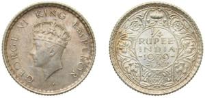 India India - British Raj 1939 • ¼ Rupee ... 