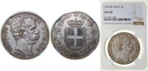 Italy Kingdom 1879 R 5 Lire - Umberto I ... 