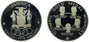 Jamaica Commonwealth 1980 CHI 25 Dollars ... 
