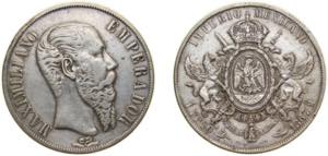 Mexico Second Empire 1867 Mo 1 Peso - ... 