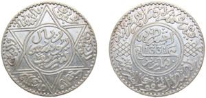 Morocco Sultanate AH 1331 (1913) 10 Dirhams ... 
