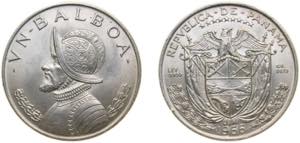 Panama Republic 1966 1 Balboa Silver (.900) ... 