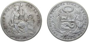 Peru Republic 1926 1 Sol Silver (.500) ... 