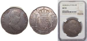Peru Spanish colony 1818 LIMA JP 8 Reales - ... 