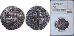 Spain Kingdom ND (1566-1588) S D 2 Reales - ... 