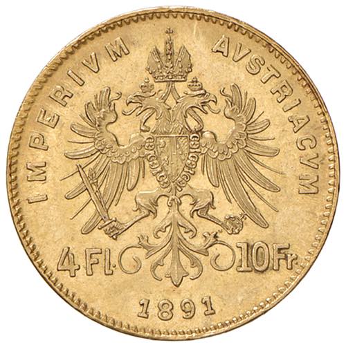 Franz Joseph 1848 - 1916 4 Gulden, ... 