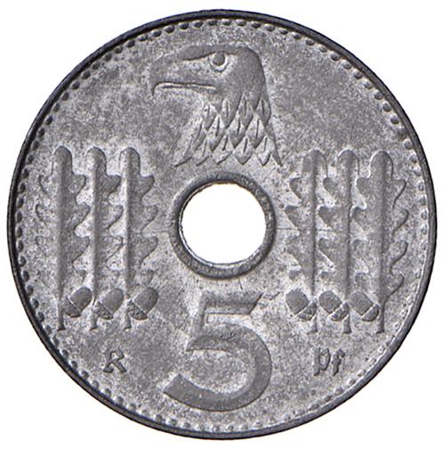 5 Reichspfennig, 1940, B Im 3 ... 