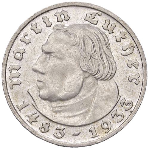 2 Reichsmark, 1933 D  Deutschland, ... 