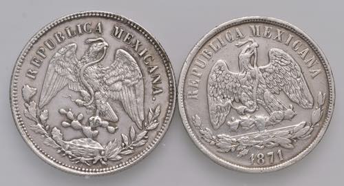 Republik  Mexico. 2x Peso, 1871, ... 