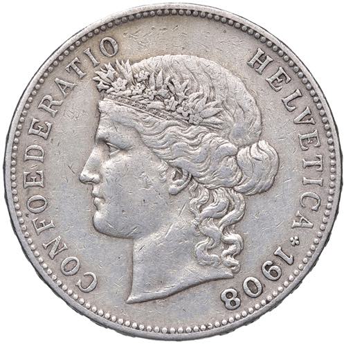 5 Franken, 1908 B  Schweiz, ... 