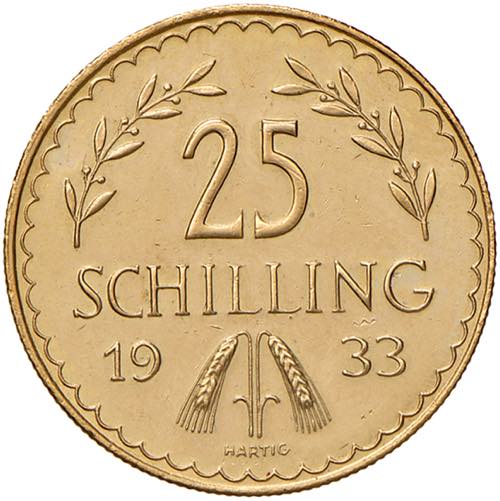 25 Schilling, 1933  1. Republik ... 