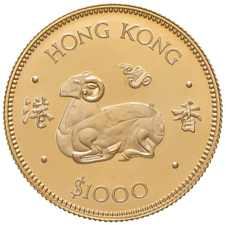 1.000 Dollar Gold, 1979 Hong Kong. ... 